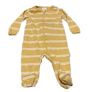 4/$20 Gerber Newborn Baby Sleeper Zip up Cotton Romper Yellow Neutral Clothes 🛑